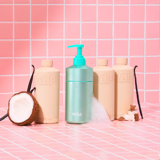 Aqua Body Wash Case + 3 Coconut & Vanilla