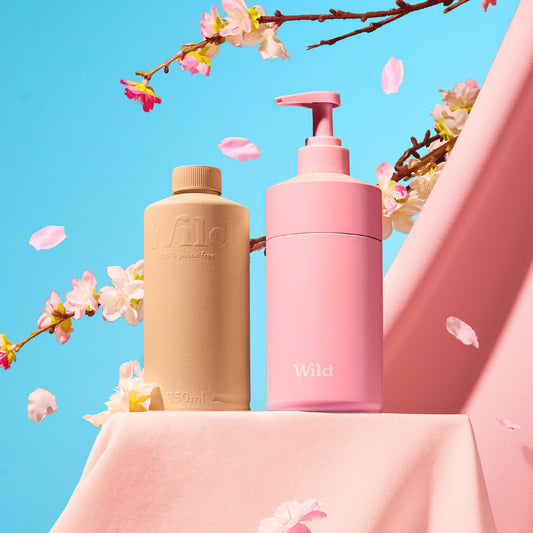 Rose Body Wash Case + 1 Cherry Blossom